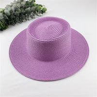 Spring And Summer New Straw Hat Retro French Flat Top Beach Hat Sun Hat sku image 6