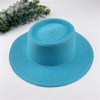 Spring And Summer New Straw Hat Retro French Flat Top Beach Hat Sun Hat sku image 8