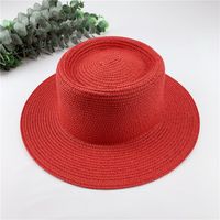 Spring And Summer New Straw Hat Retro French Flat Top Beach Hat Sun Hat sku image 11