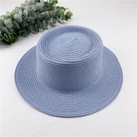 Spring And Summer New Straw Hat Retro French Flat Top Beach Hat Sun Hat sku image 12