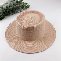 Spring And Summer New Straw Hat Retro French Flat Top Beach Hat Sun Hat sku image 13