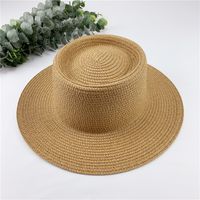 Spring And Summer New Straw Hat Retro French Flat Top Beach Hat Sun Hat sku image 14