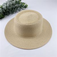 Spring And Summer New Straw Hat Retro French Flat Top Beach Hat Sun Hat sku image 16