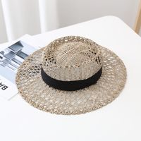 New Straw Hat Women's Breathable Salty Grass Woven Travel Sun Hat sku image 6
