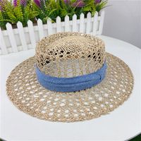 New Straw Hat Women's Breathable Salty Grass Woven Travel Sun Hat sku image 8