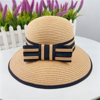 المرأة الربيع والصيف أزياء الشاطئ طوي عارضة قبعة العشب تغطي الوجه sku image 3