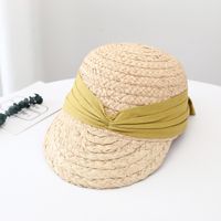 Korean Casual Raffia Straw Peaked Hat Female Sunshade Sun Hat sku image 1