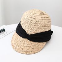 Korean Casual Raffia Straw Peaked Hat Female Sunshade Sun Hat sku image 2