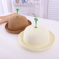 Fashion Grass Contrast Color Baby Straw Hat Children's Sunshade Hat Wholesale main image 3