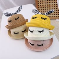 Fashion Striped Bow Children's Straw Hat Summer Thin Section Hat Wholesale main image 3