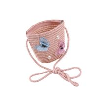 New Children's Straw Hat Bag Suit Flower Butterfly Big Brim Sun Hat main image 6