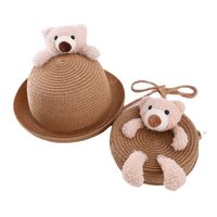 Children's Cute Little Bear Straw Hat Baby Sun Hat Wholesale main image 6