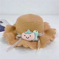 Cartoon Cute Children's Summer Straw Hat Beach Sun Fisherman Hat Wholesale main image 3