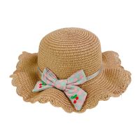 Bow Knot Fisherman Hat Children Beach Hat Children Straw Hat Wholesale main image 6