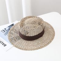 New Straw Hat Women's Breathable Salty Grass Woven Travel Sun Hat main image 3