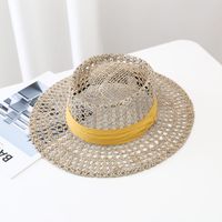 New Straw Hat Women's Breathable Salty Grass Woven Travel Sun Hat main image 5
