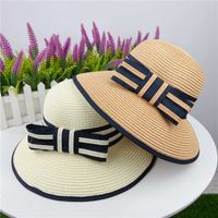 Sombrero De Hierba Para Cubrir La Cara, Informal, Plegable, Para La Playa, A La Moda De Primavera Y Verano Para Mujer main image 1