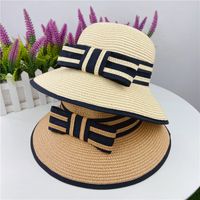 المرأة الربيع والصيف أزياء الشاطئ طوي عارضة قبعة العشب تغطي الوجه main image 3