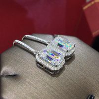 Korean Simple Retro Alloy Diamond Geometric Pendent Earrings main image 8