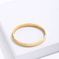 Simple New Stainless Steel Electroplating 18k Gold Fashion Bracelet main image 5