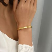 Simple New Stainless Steel Electroplating 18k Gold Fashion Bracelet main image 6