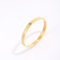 Simple New Stainless Steel Electroplating 18k Gold Fashion Bracelet sku image 1