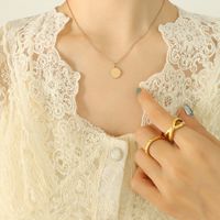 My Little Lucky Cape Love Wave Pattern Round Good Luck Clavicle Necklace Nihaojewelry Wholesale sku image 10