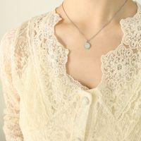 My Little Lucky Cape Love Wave Pattern Round Good Luck Clavicle Necklace Nihaojewelry Wholesale sku image 12