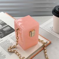 Acrylic Candy-colored Box New Women's Fashion Chain Shoulder Messenger Bag6*9*6cm main image 4