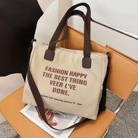 Large-capacity Canvas New Student Bag Female Shoulder Oblique Bag 37*11*31cm main image 1