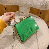 Acrylic New Fashion Candy Color Ladies Hand-held Messenger Chain Dinner Bag19*13*7.5cm main image 3