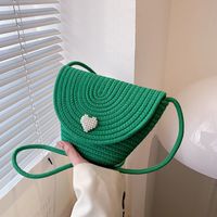 Women's New Straw Woven Bucket Messenger Small Bag21*17*6cm main image 1