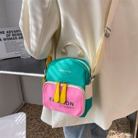Women's New Fashion Hand-held One-shoulder Hit Color Messenger Bag17*19.5*9.5cm main image 5