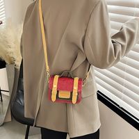 Contrast Color Mini Tote New Simple Fashion One-shoulder Messenger Bag9*14.5*6cm main image 4