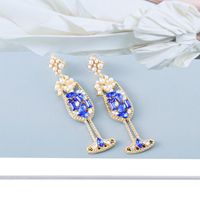 Retro Geometric Champagne Glass Women's Earrings Wholesale main image 4