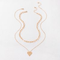 Simple Fashion Geometric Heart Alloy Multilayer Necklace main image 5
