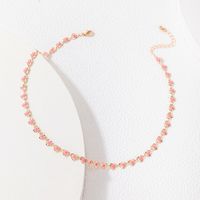 Simple Pink Drip Oil Heart Geometric Single Layer Choker main image 5