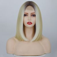 Women's Lace Small Lace Short Bob Wig Short Straight Hair sku image 1