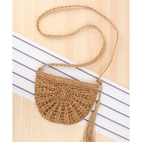 New Messenger Hand-woven Casual Straw Seaside Beach Bag25*18cm main image 3