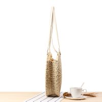 New Round Hollow One-shoulder Woven Straw Woven Round Women's Bag32*7.5cm main image 3