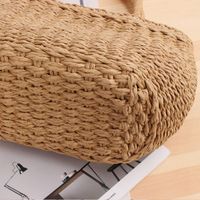 New Handmade Straw Woven Beach Woven Women's Casual Handbag19*12*18cm main image 4
