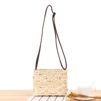 New Messenger Straw Hand-woven Holiday Beach Leisure Bag20*15*10cm main image 3