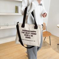 Large-capacity Canvas New Student Bag Female Shoulder Oblique Bag 37*11*31cm sku image 2
