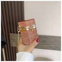 Nuevo Bolso De Cadena De Mensajero De Hombro Con Diamantes Brillantes De Color Acrílico Para Mujer 8*10*8cm sku image 2