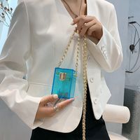 Acrylic Candy-colored Box New Women's Fashion Chain Shoulder Messenger Bag6*9*6cm sku image 2