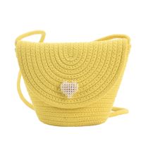 Women's New Straw Woven Bucket Messenger Small Bag21*17*6cm sku image 1