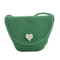 Women's New Straw Woven Bucket Messenger Small Bag21*17*6cm sku image 3