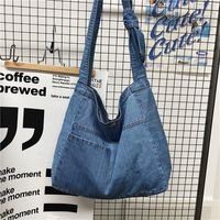 Messenger Large-capacity Tote Washed Denim Shoulder Bag 37*13*35cm sku image 3