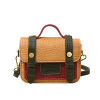 Contrast Color Mini Tote New Simple Fashion One-shoulder Messenger Bag9*14.5*6cm sku image 1