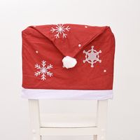 Weihnachtsdekoration Schneeflocke Roter Stuhlbezug sku image 1